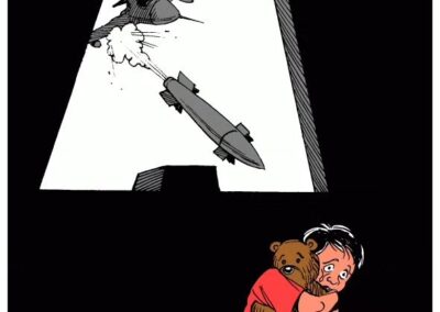 Carlos-Latuff-gaza-teddy-bomb