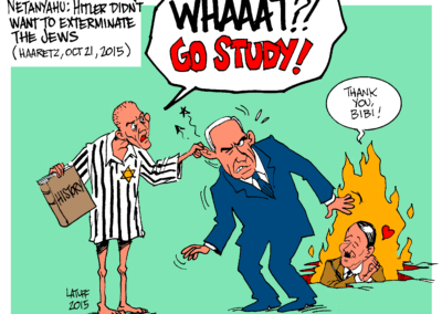 Carlos-Latuff-israel-netanyahu-palestinians-hitler