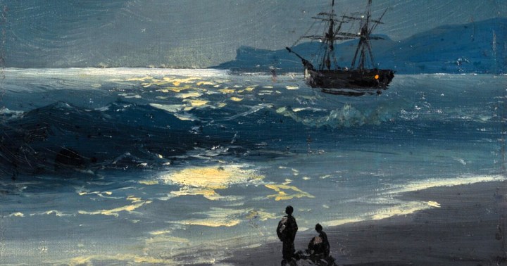 sailing-ship-on-a-calm-sea-by-moonlight
